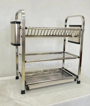Heavy Duty 3 Tier Aluminum Dish Rack - thumbnail 2