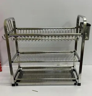 Heavy Duty 3 Tier Aluminum Dish Rack