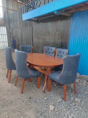 6 Seater Oval Dining Set