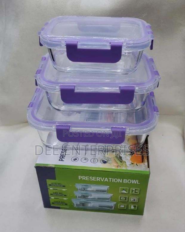 3 In1 Snack Storage Box Set Transparent Top Lid - main view