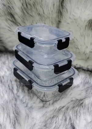3 In1 Snack Storage Box Set Transparent Top Lid