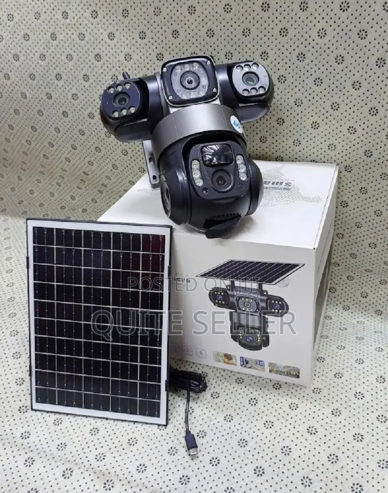 Solar Triple-Lens 4g Solar CCTV Surveillance Camera With Three Lenses