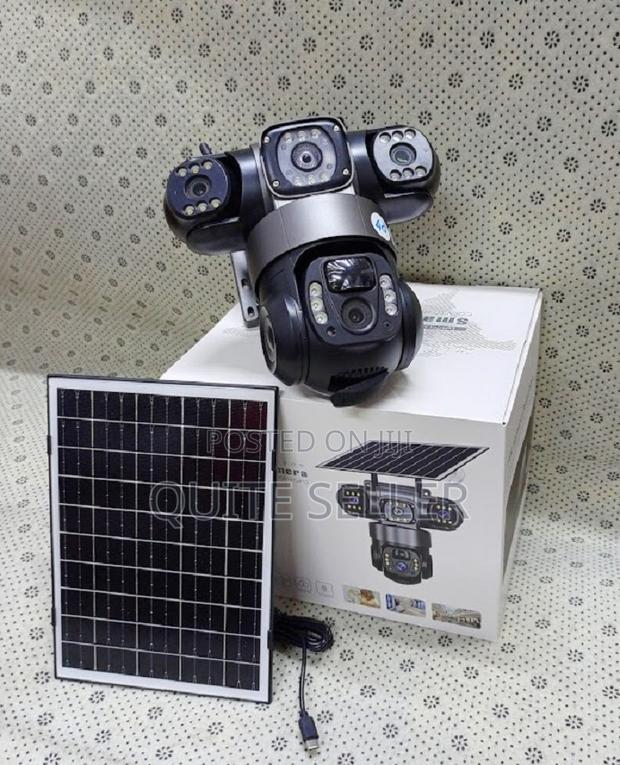 Triple-Lens 4g Solar CCTV Surveillance Camerathree Lenses and Screens