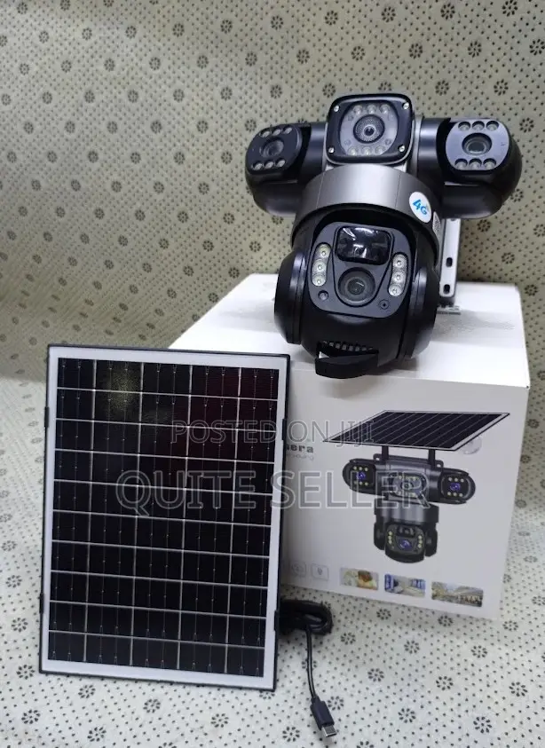 4g 3 Lens Wireless Solar CCTV Camera 1080p Higher (Varies by Model)