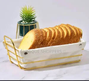 Gold Frame Black Cloth /Silver Frame White Cloth Storage Bread Basket