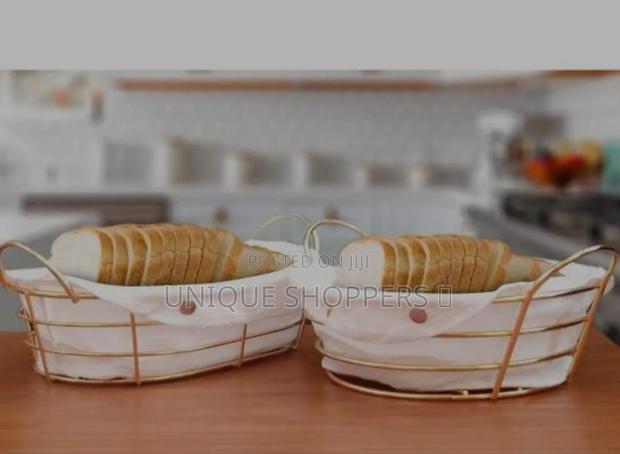 Gold Frame Black Cloth /Silver Frame White Cloth Storage Bread Basket - thumbnail 3