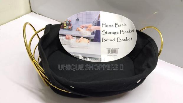 Gold Frame Black Cloth /Silver Frame White Cloth Storage Bread Basket - thumbnail 4