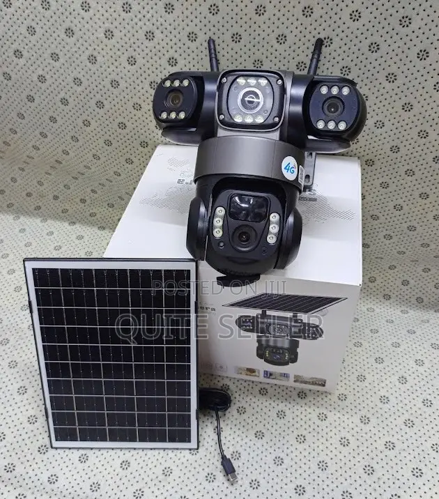 Solar Camera Tripple Lens 4g Outdoor Humanoid Detection CCTV