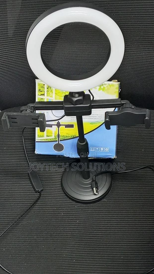 Dimmable Led Table Stand Ring Light With Phone Holder Stand - thumbnail 3