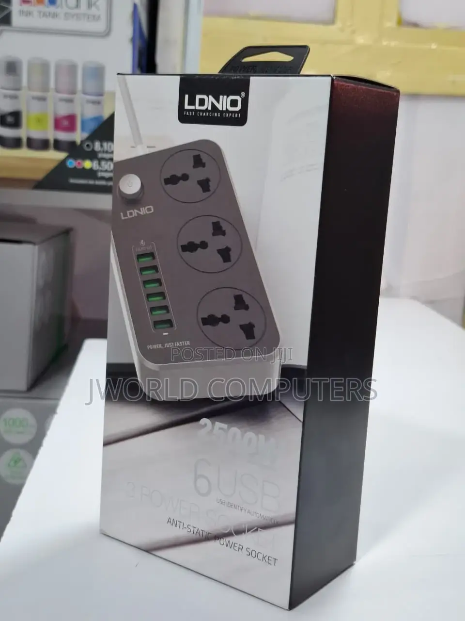 Ldnio Sc3604 Stop Kontak 3 Socket Power Strip + 6 Ports Usb