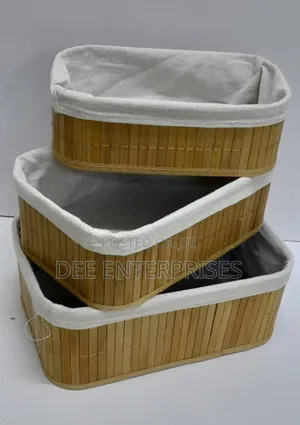 3 in 1 Hand Wooven Rattan Storage Baskets