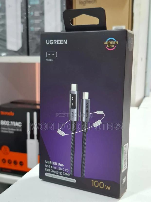 Ugreen Uno Robot Usb-C to Usb-C 100w Fast Charging 5a Cable 3m