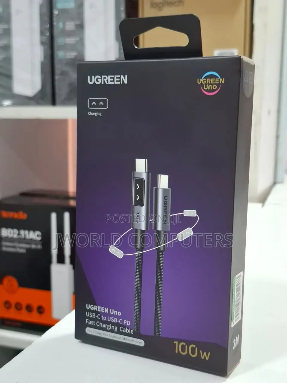 Ugreen Uno Robot Usb-C to Usb-C 100w Fast Charging 5a Cable 3m