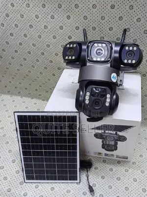 Intelligence 4g (Simcard) V380 Triple Lens Three Screens Camera Solar
