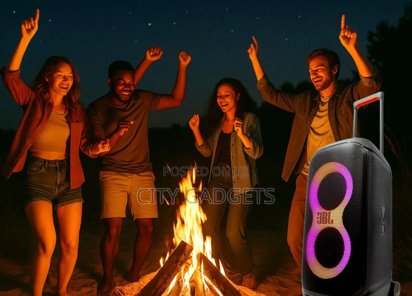 JBL Partybox Stage 320 240w Portable Wireless Speaker (Black) 18 Hours