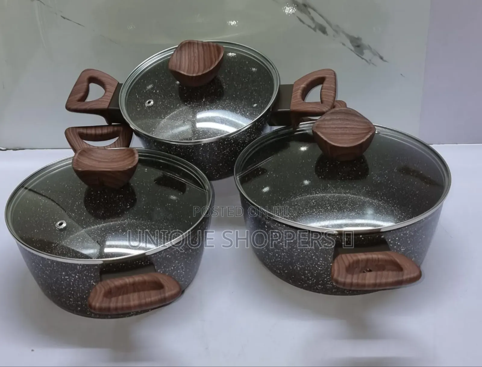 Big Baroly Germany Brand 3pc Size ¤20cm,¤22cm,¤24cm Granite Cookware