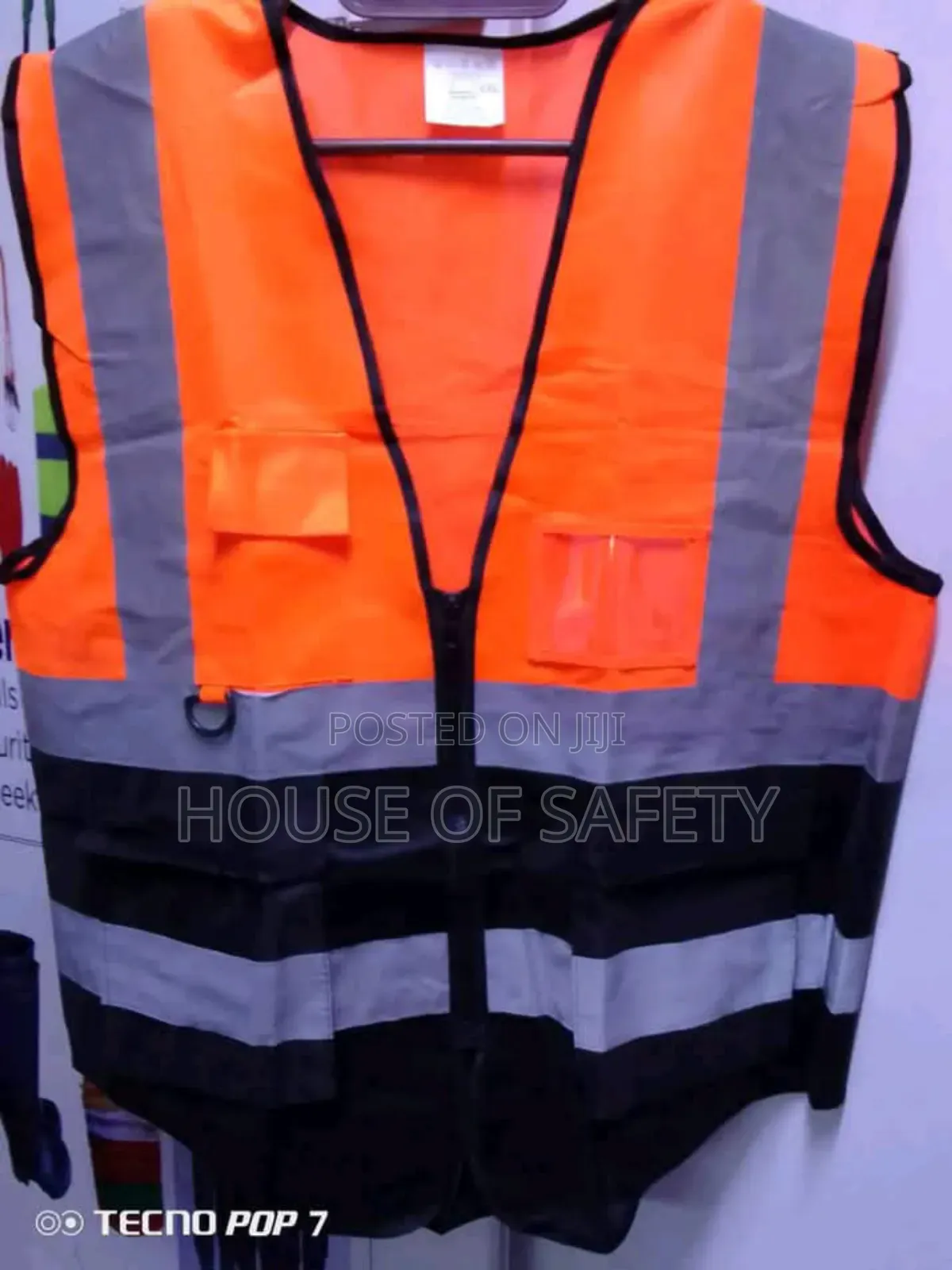 Orange Multiple Functional Pockets Workwear