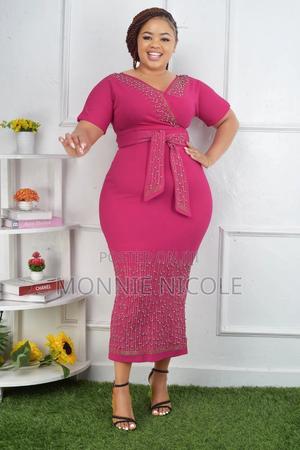 Hot Pink Dinner Dress - thumbnail 2
