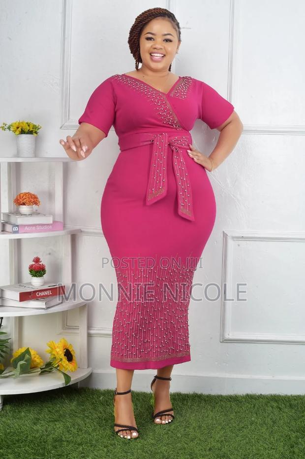Hot Pink Dinner Dress - main view