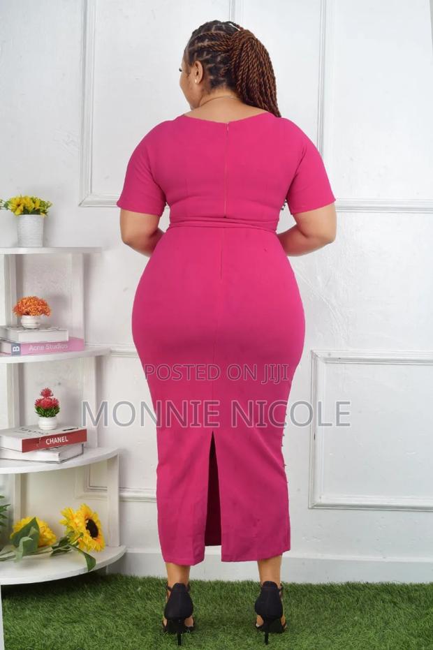 Hot Pink Dinner Dress - thumbnail 3