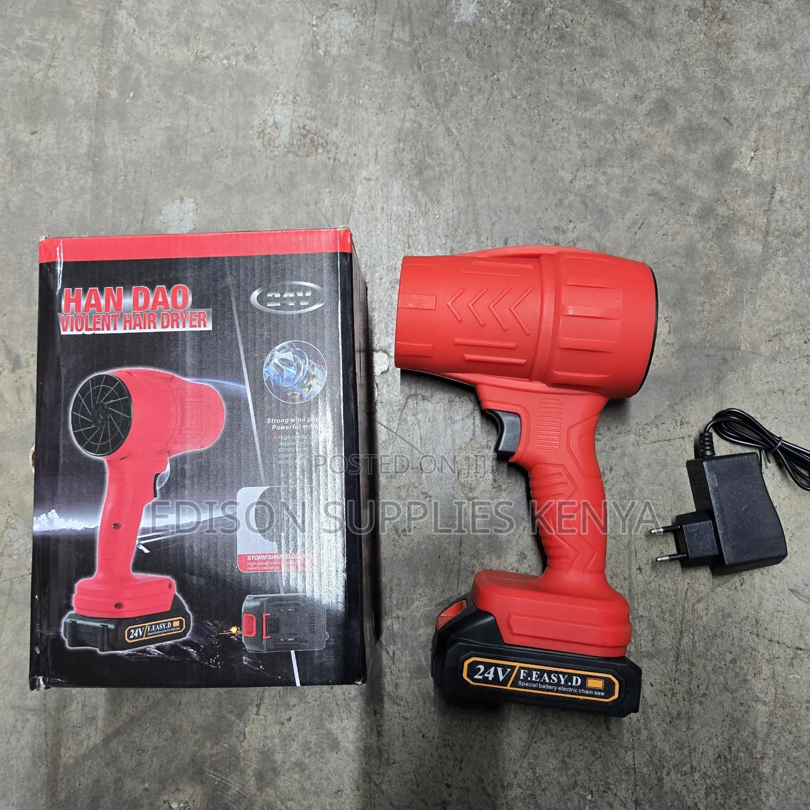 Cordless Blower Hair Dryer Rechargeable Jet Fan Blower Dust Leaf Blow