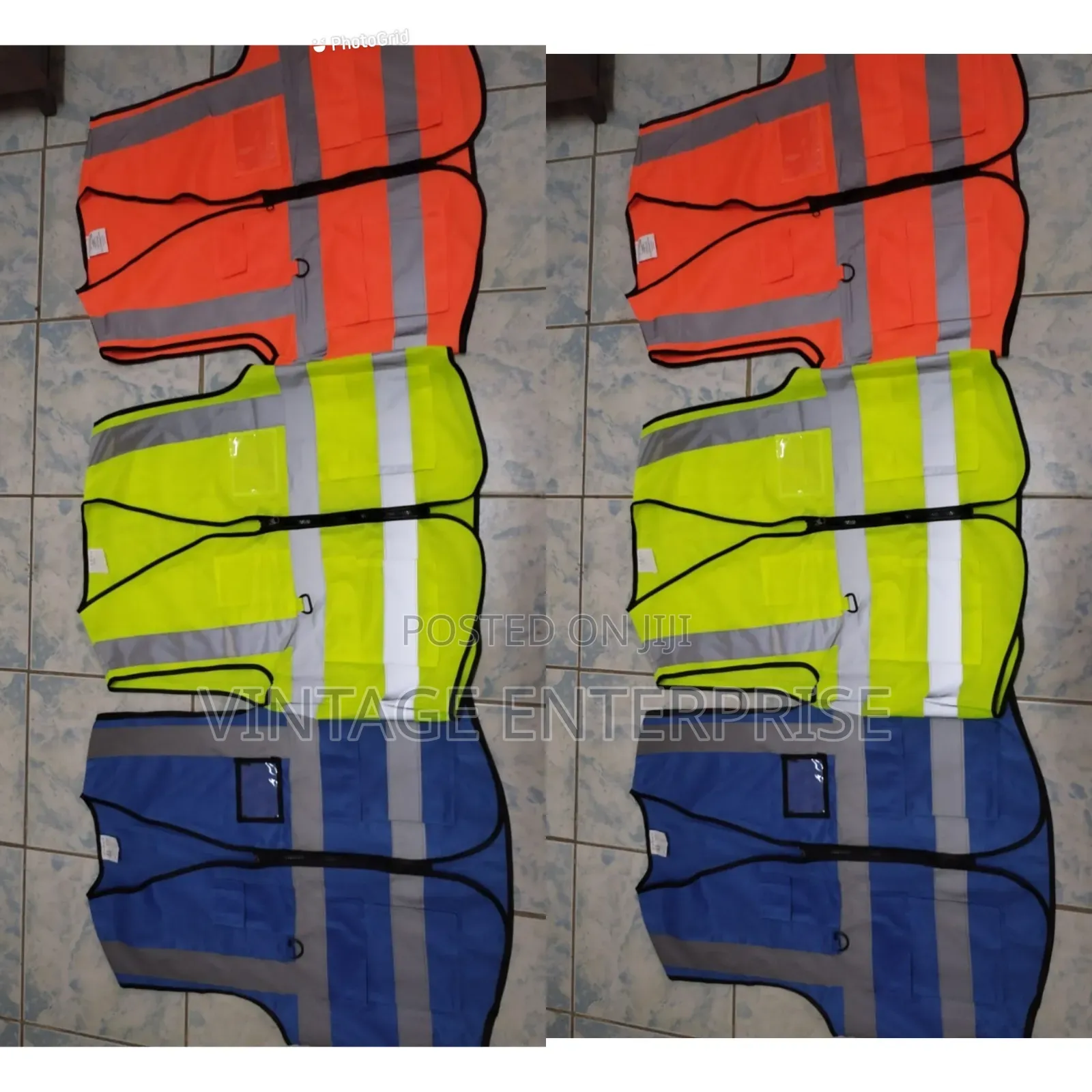 Reflective Vests Red Blue Yellow Orange