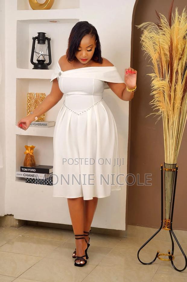 Stylish White Circular Dress