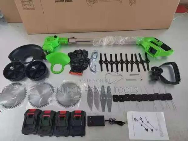 Cordless Brush Cutter With Four Batteries - main view