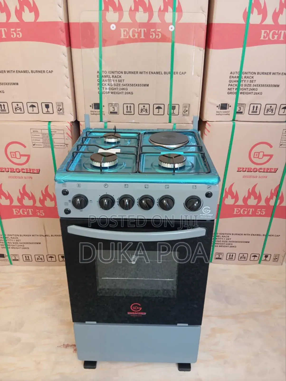 Standing Cooker Eurochef 3 Gas + 1 Electric Electric Oven
