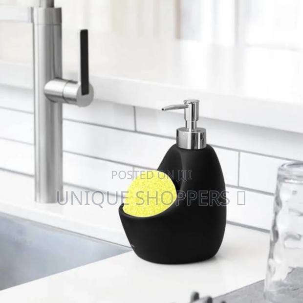 Fancy Single Ceramic Lotion / Soap Dispenser With Wash Pad Sponge - thumbnail 6