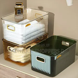 Big Elegant Gold Handle Container 27x21x10cm