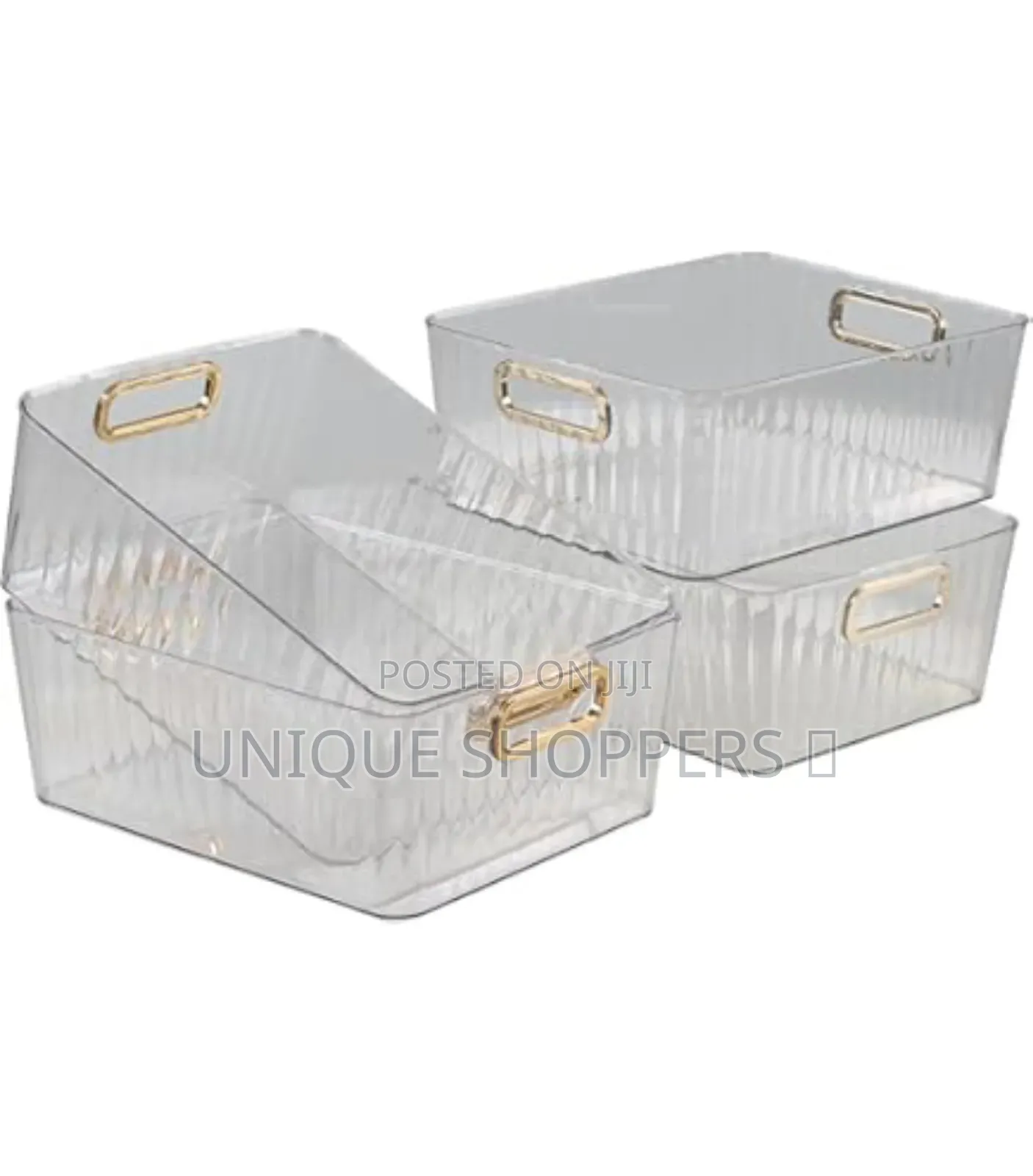 Big Elegant Gold Handle Container 27x21x10cm
