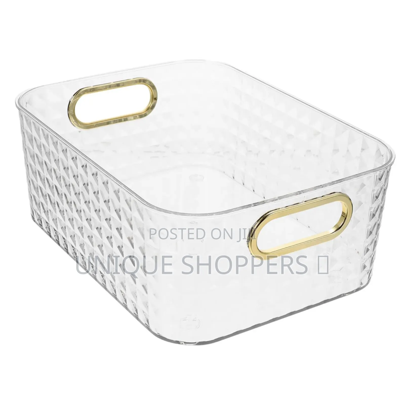 Big Elegant Gold Handle Container 27x21x10cm