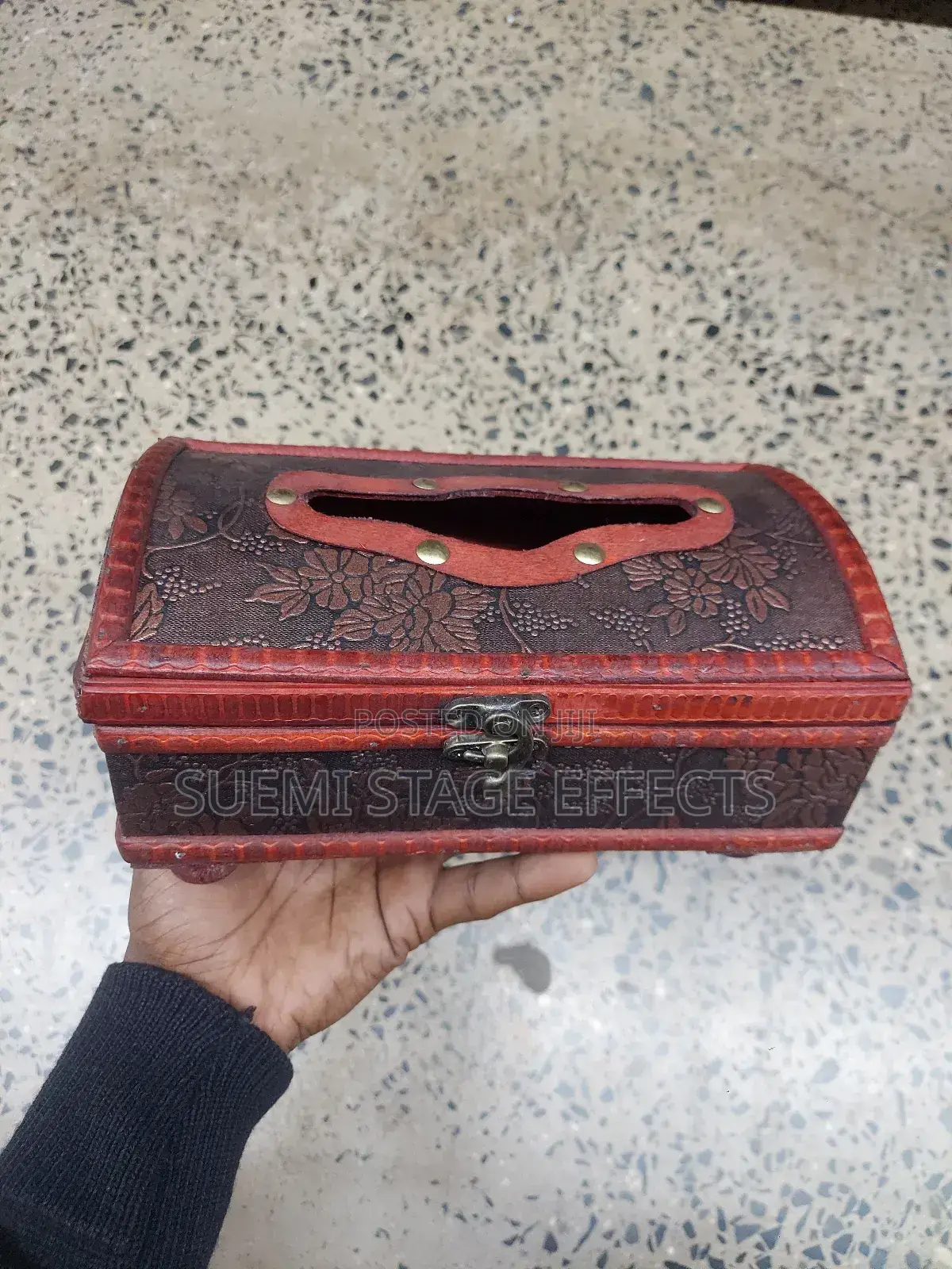 Antique Wooden Tissue Box – Vintage Home Décor