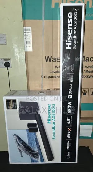 Hisense 580w Home Cinema Soundbar System, 5.1ch Dolby Atmos
