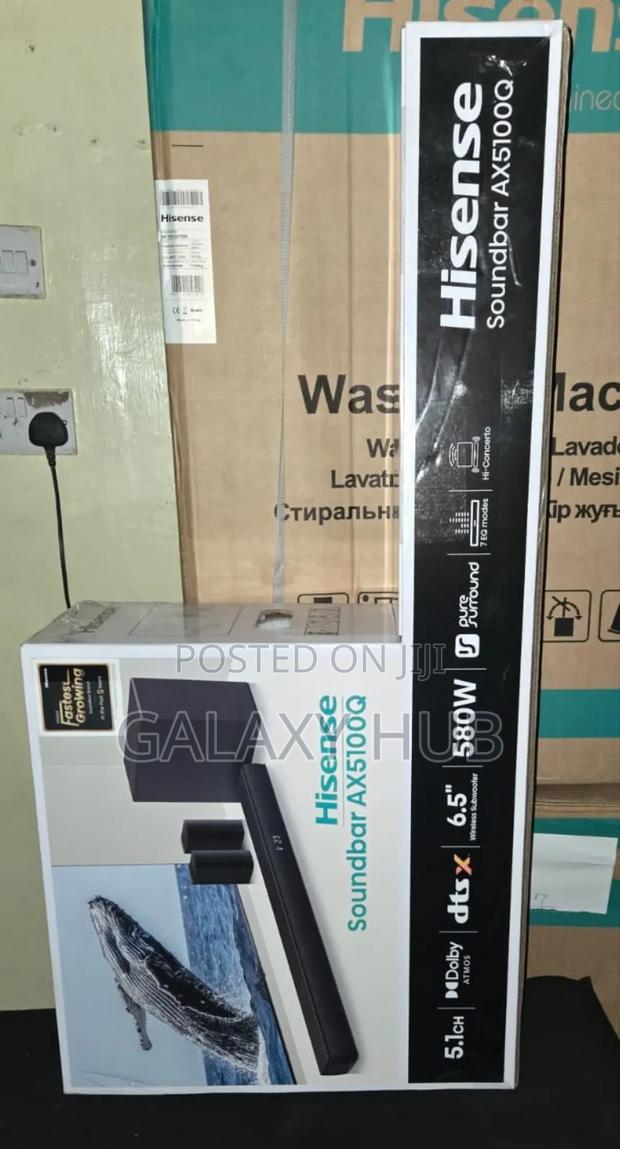 Hisense 580w Home Cinema Soundbar System, 5.1ch Dolby Atmos