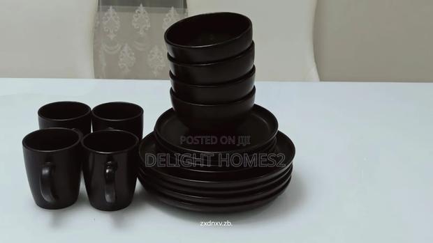 24pcs Mate Black Dinnerset-Cov