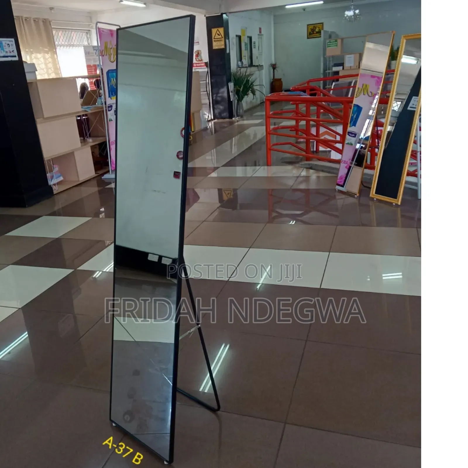 Executive Black Dressing Mirror