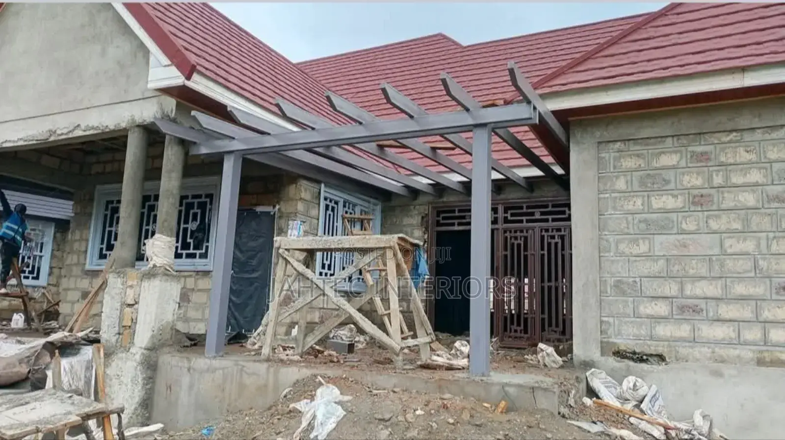 Roofing Works And Metal Flame For Polycarbonate