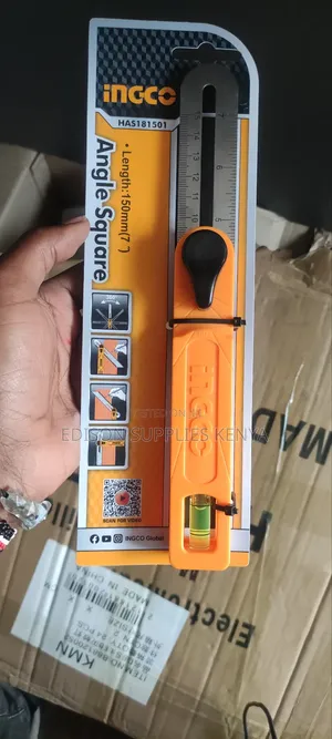 Ingco Angle Square Ruler Angle Rule With Level Bar 150mm Carpentry