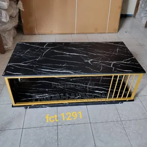 Executive Black Marble Coffee Table