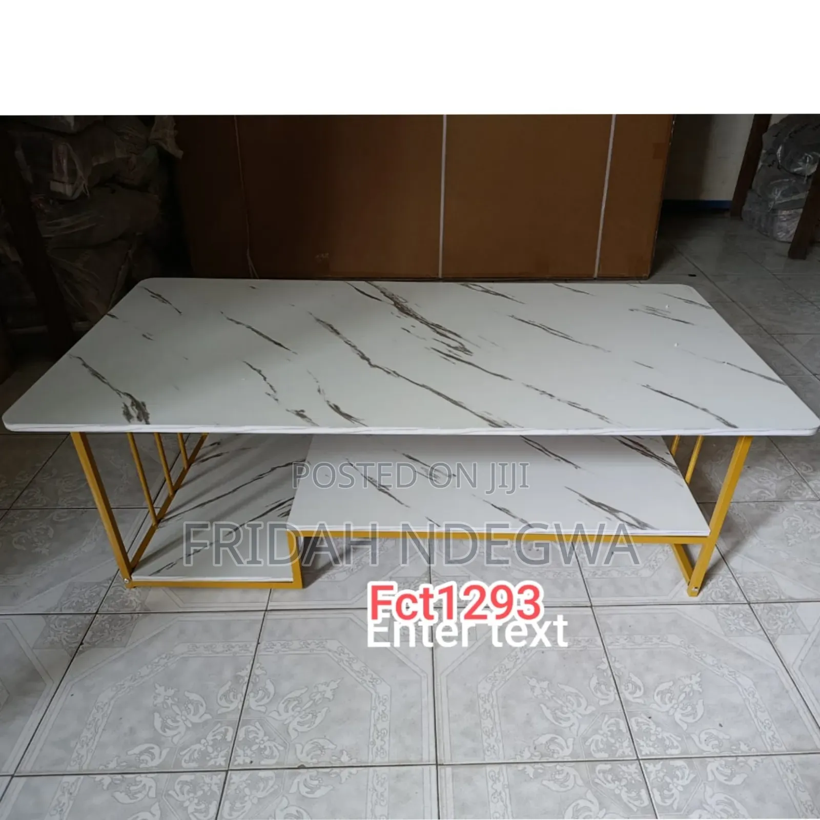 Executive White Marble Coffee Table