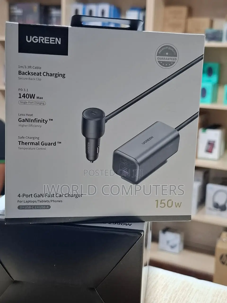 Ugreen 150w 4-Port Gan Fast Car Charger