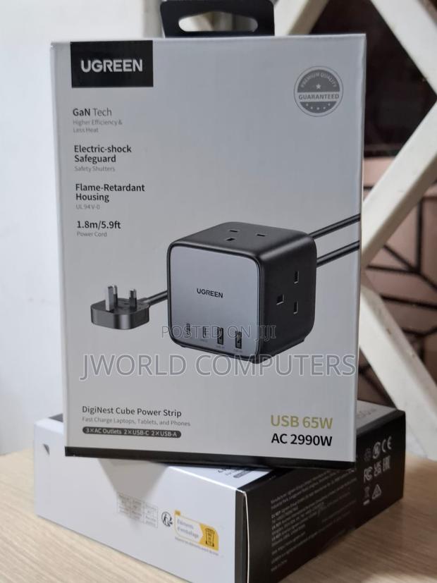 Ugreen Diginest Cube Power Strip (3 Ac Outlets + 65w 2a2c) - Cd268