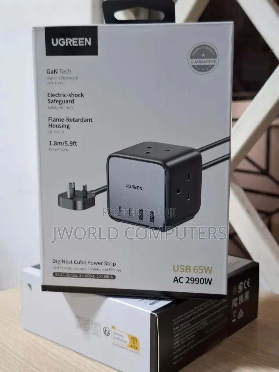 Ugreen Diginest Cube Power Strip (3 Ac Outlets + 65w 2a2c) - Cd268