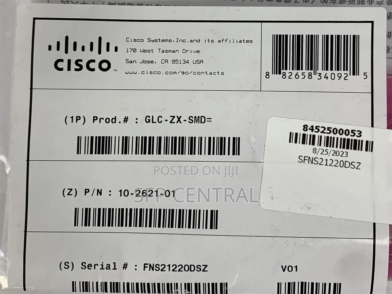 Genuine Cisco Glc-zx-smd 1000base-zx 80km