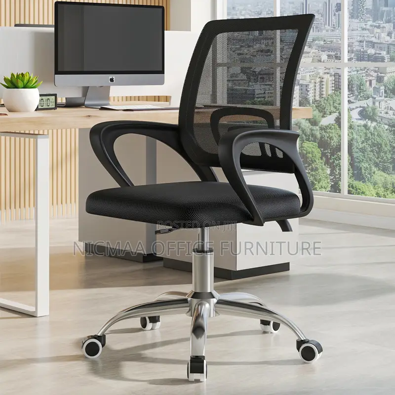 Breathable Support With Sleek Chrome Base Mesh Seat