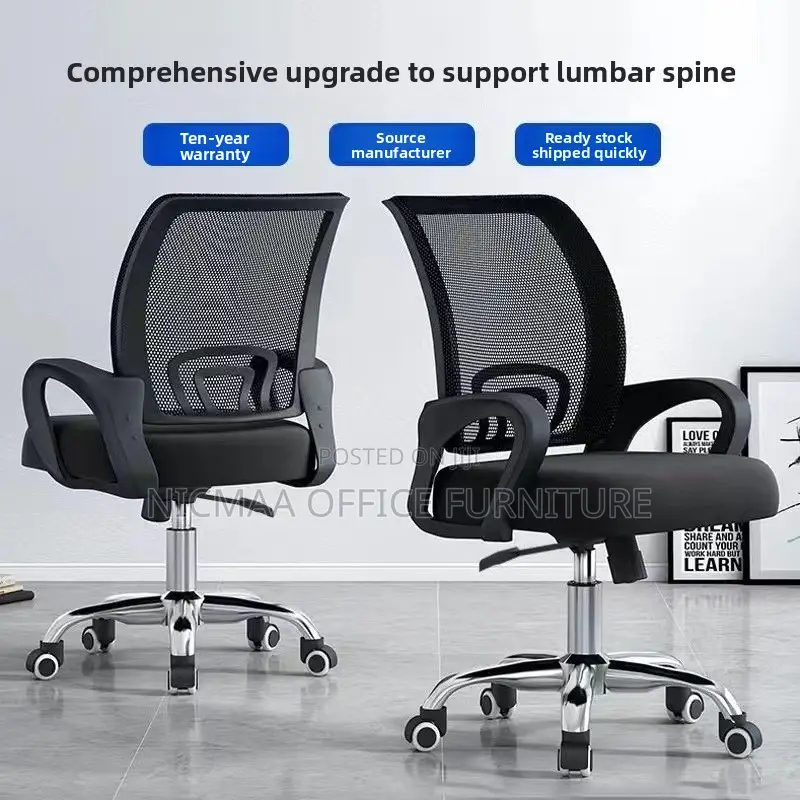 Breathable Support With Sleek Chrome Base Mesh Seat