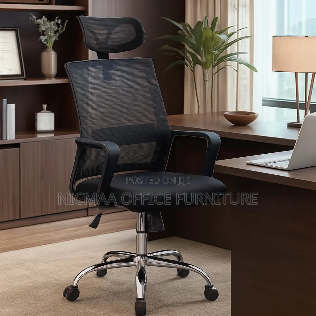 Ergonomic Mesh Office Chair Headrest