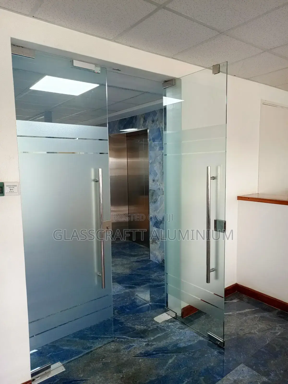 Framless Glass Double Door
